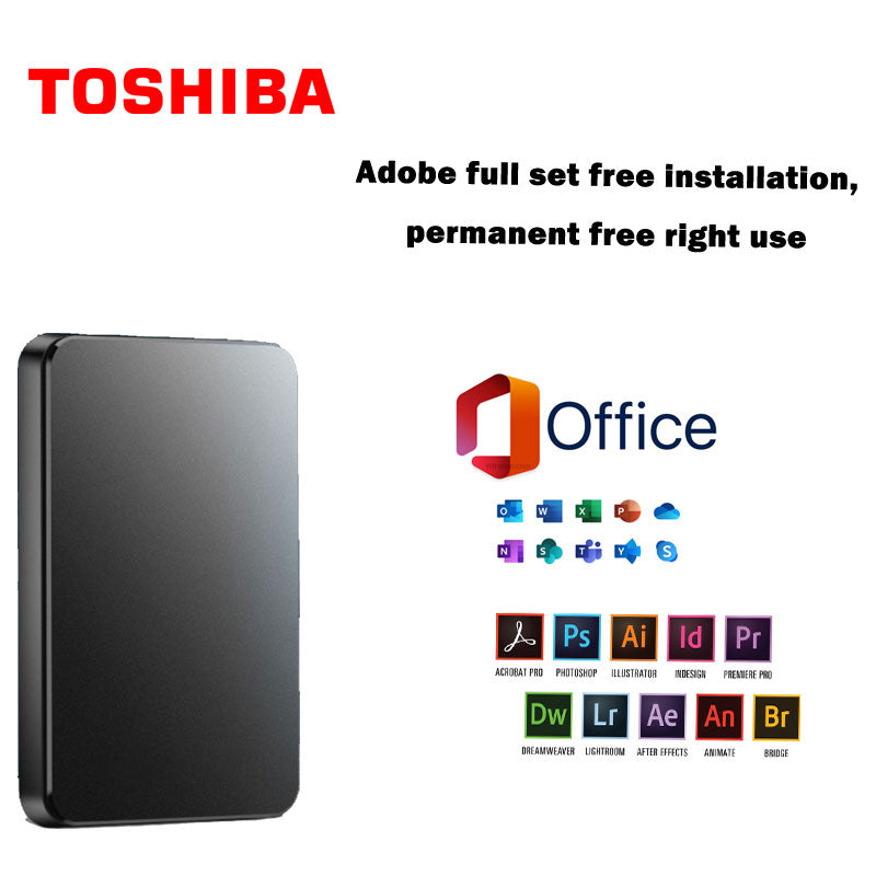 8TB ultra velkokapacitní mobilní pevný disk + originální Office + Adobe zdarma