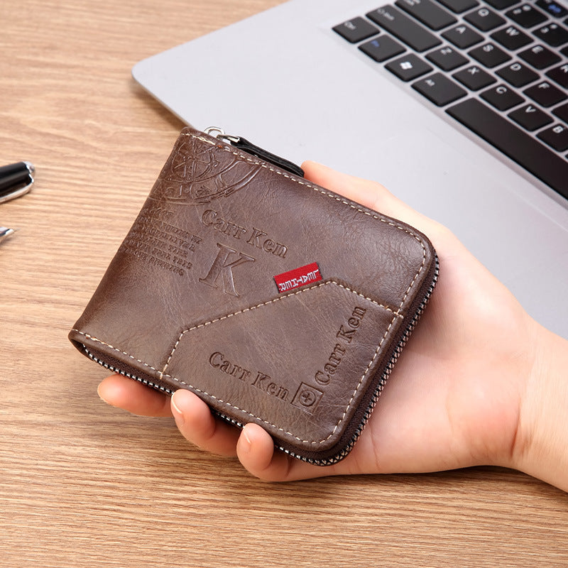 💰Pánská peněženka na zip v retro stylu