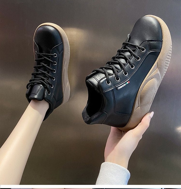 【🔥50% OFF】【35-40】Pantofi retro rocking cu talpă groasă din piele de vacă în stil nou, pantofi casual versatili la modă--3864282