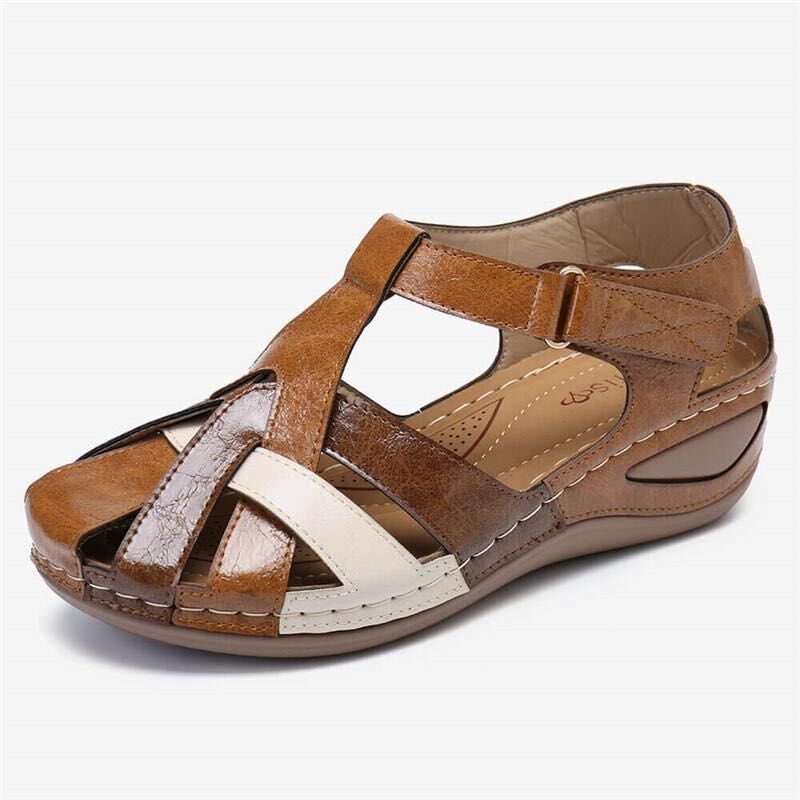 🔥🩰【35-43】Sandale cu platformă din piele moale gol pentru damă