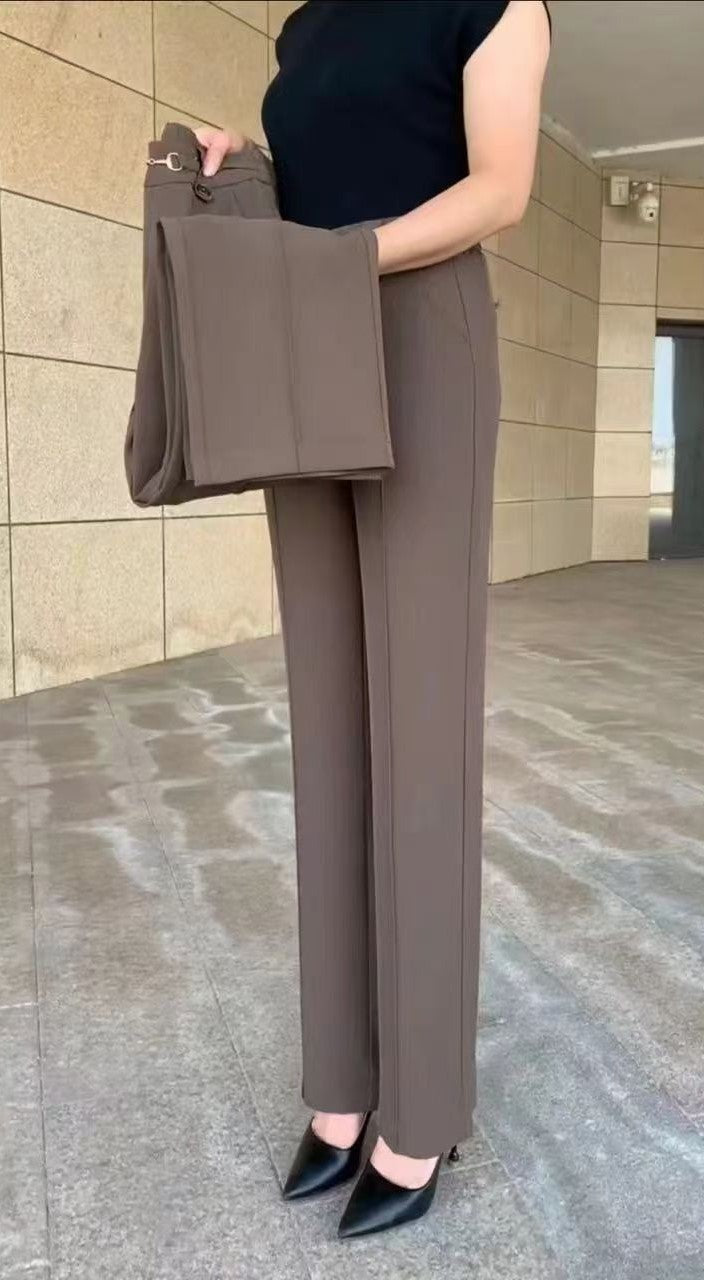 【M-4XL】🔥Kupte 1 a dostanete 1 zdarma🔥Nové vysoce kvalitní rovné kalhoty, ležérní letní svrchní kalhoty, jednoduché úzké kalhoty s vysokým pasem