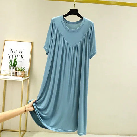 ⚡🔥LAST DAY 51% OFF 🔥Rochie de pijama lentă, moale și confortabilă, cu mâneci scurte