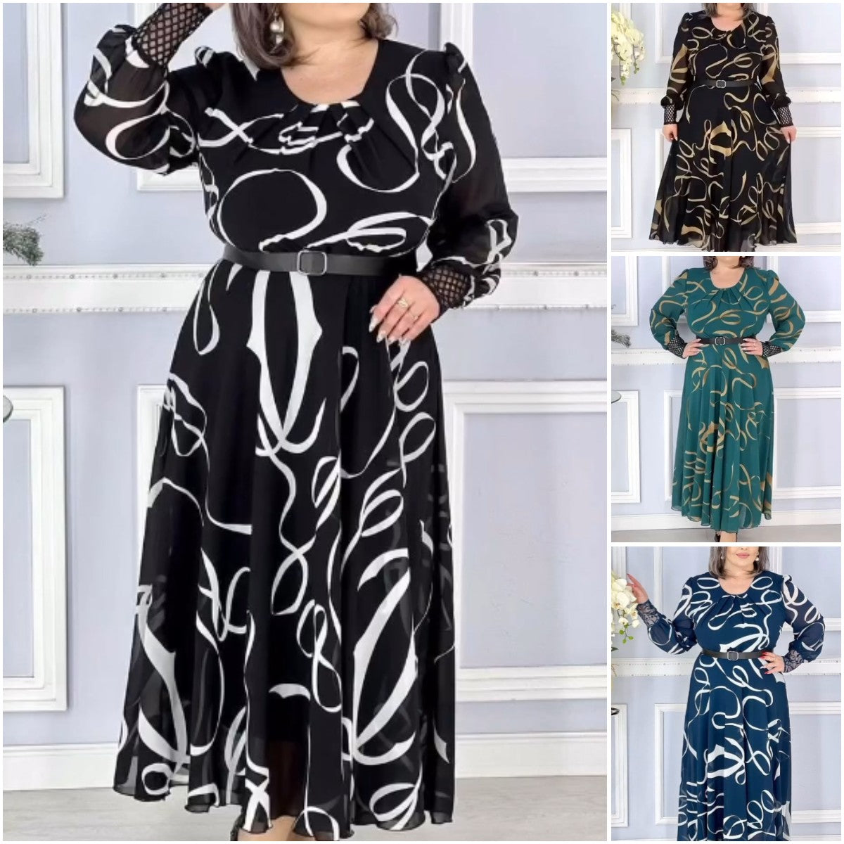 👑🎆【S-5XL】Rochie lunga eleganta si nobila