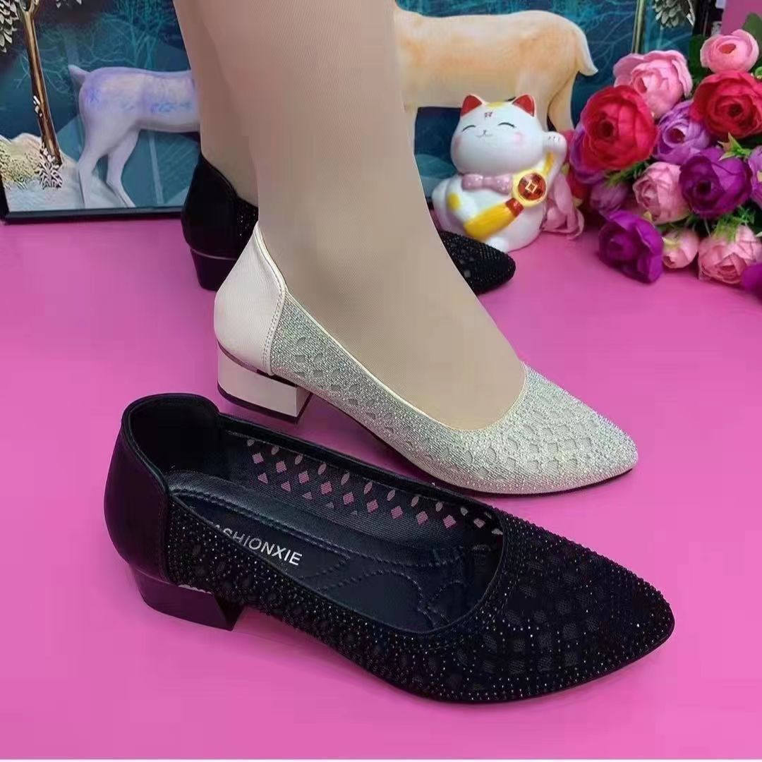 【SLEVA 30 %】【35-41】Dámské prodyšné sandály Hot Diamond Mesh Hollow