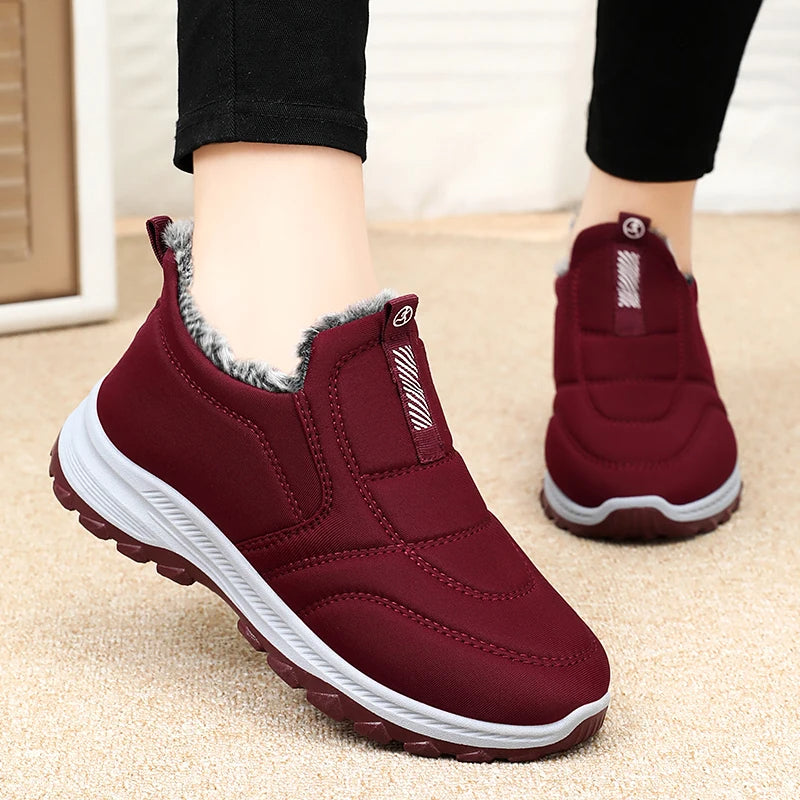 😀🎉🔥velvet și îngroșare🔥【35-41】 pantofi de iarnă impermeabili din bumbac cald pentru femei 3849728