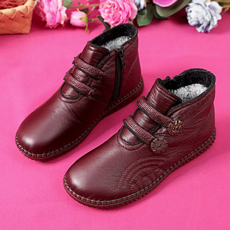 💌【35-40】🔥Pantofi anti-alunecare din catifea de iarna din piele naturala lucrati manual in Italia-3852555