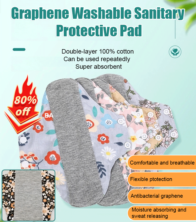 【5 buc.】Pad antibacterian lavabil din bumbac grafen