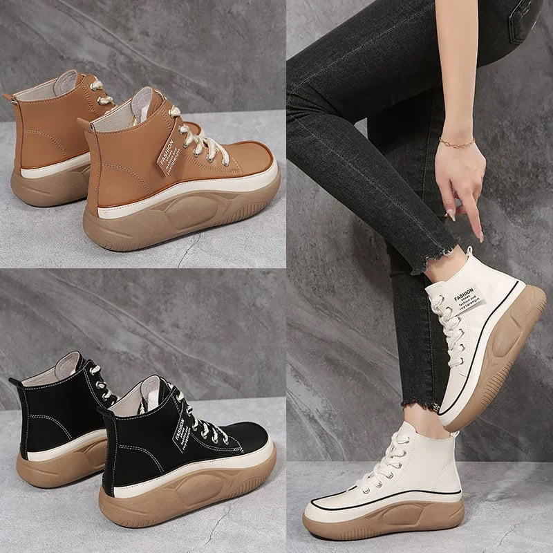 【35-40】🔥 Martinské boty z čisté hovězí kůže s tlustou podrážkou -- 3853467