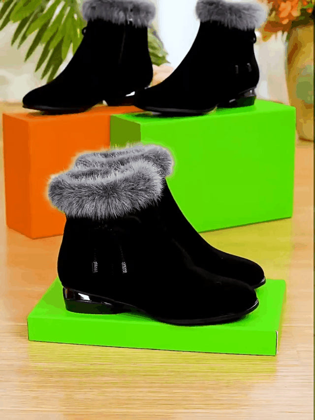 🔥🔥【Oferta pe timp limitat】【35-41】2024 noi cizme din piele moale cu toc mediu, la modă toamnă și iarnă