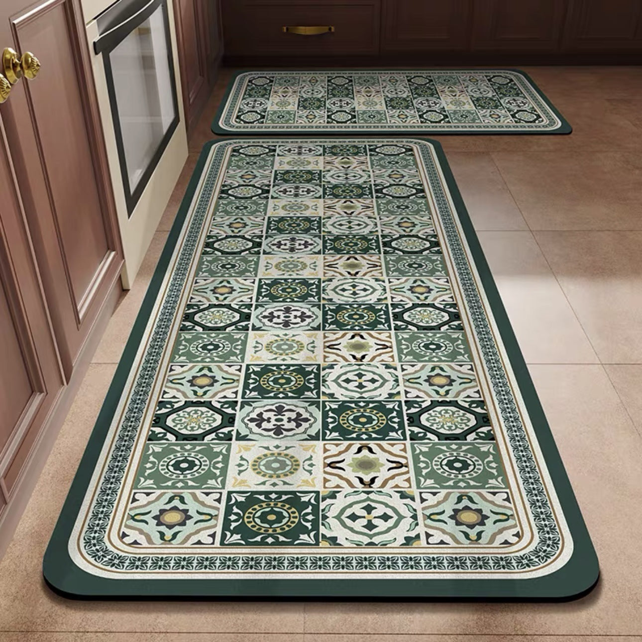 💥💥【se vinde ca pâinea caldă】【40*60+40*120cm】1 set Covoare antiderapante și foarte absorbante pentru bucătărie și baie