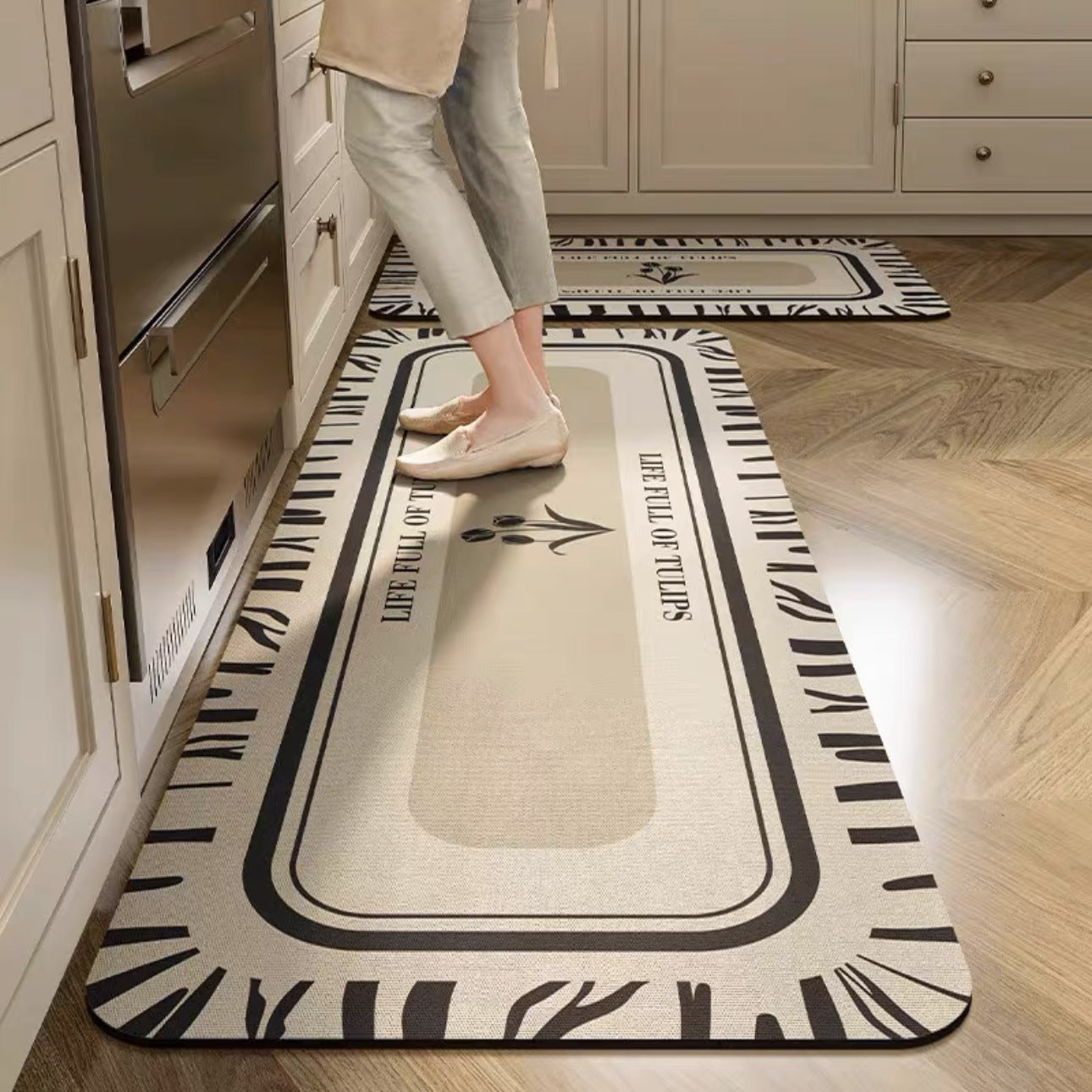 💥💥【se vinde ca pâinea caldă】【40*60+40*120cm】1 set Covoare antiderapante și foarte absorbante pentru bucătărie și baie