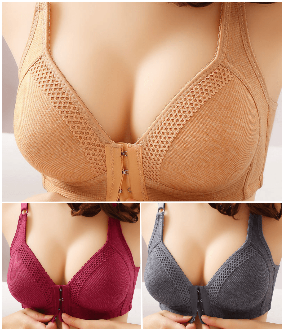 đĽăBalenĂ 3 kusĹŻăVysoce kvalitnĂ push-up podprsenka, bezeĹĄvĂĄ, mĂłdnĂ a sexy, zabraĹuje prohĂ˝bĂĄnĂ
