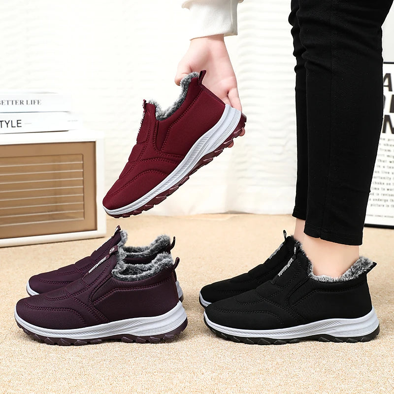 😀🎉🔥velvet și îngroșare🔥【35-41】 pantofi de iarnă impermeabili din bumbac cald pentru femei 3849728