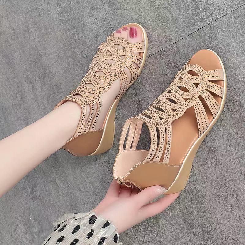 🔥👡【35-40】2025 Sandale noi pentru femei de culoare uni la modă uni