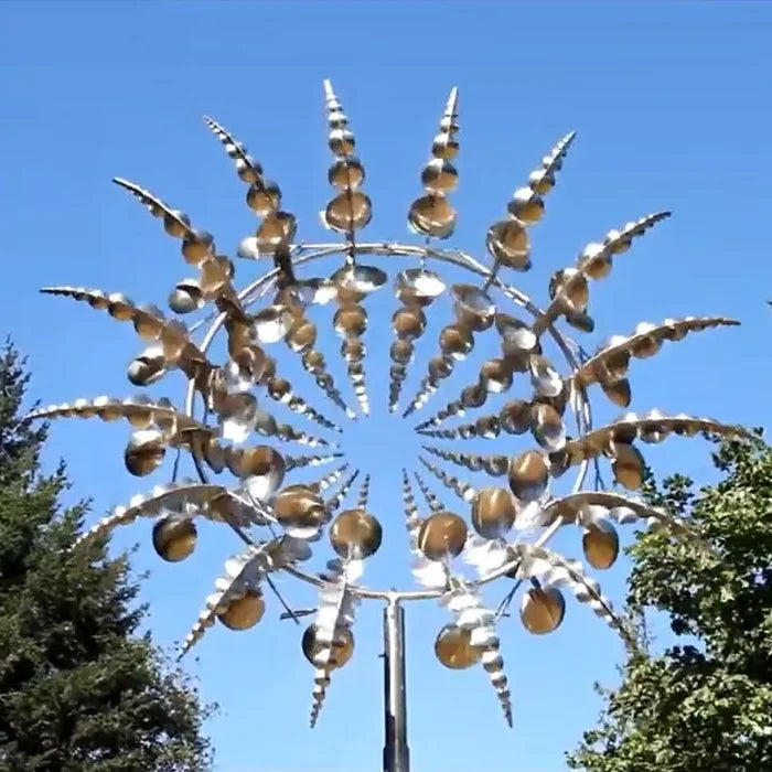 Fier metal sci-fi fantezie fantezie în aer liber patio grădină moară de vânt ornament
