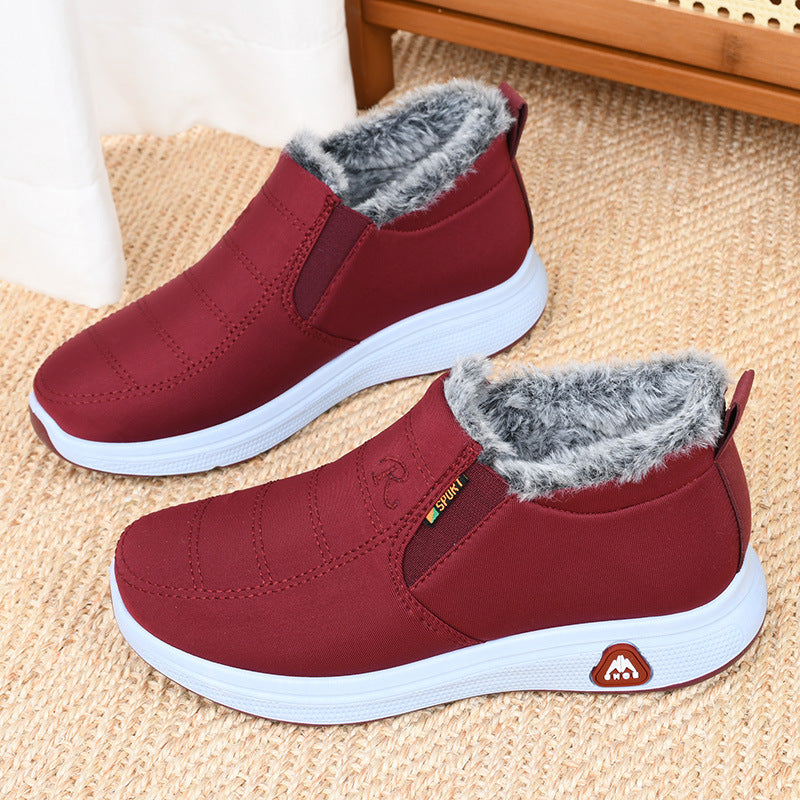 š„ć35-41ćIarna cÄptuČit Či Ć®ngroČat pantofi casual cald anti-alunecare doamnelor cizme de bumbac--3856529