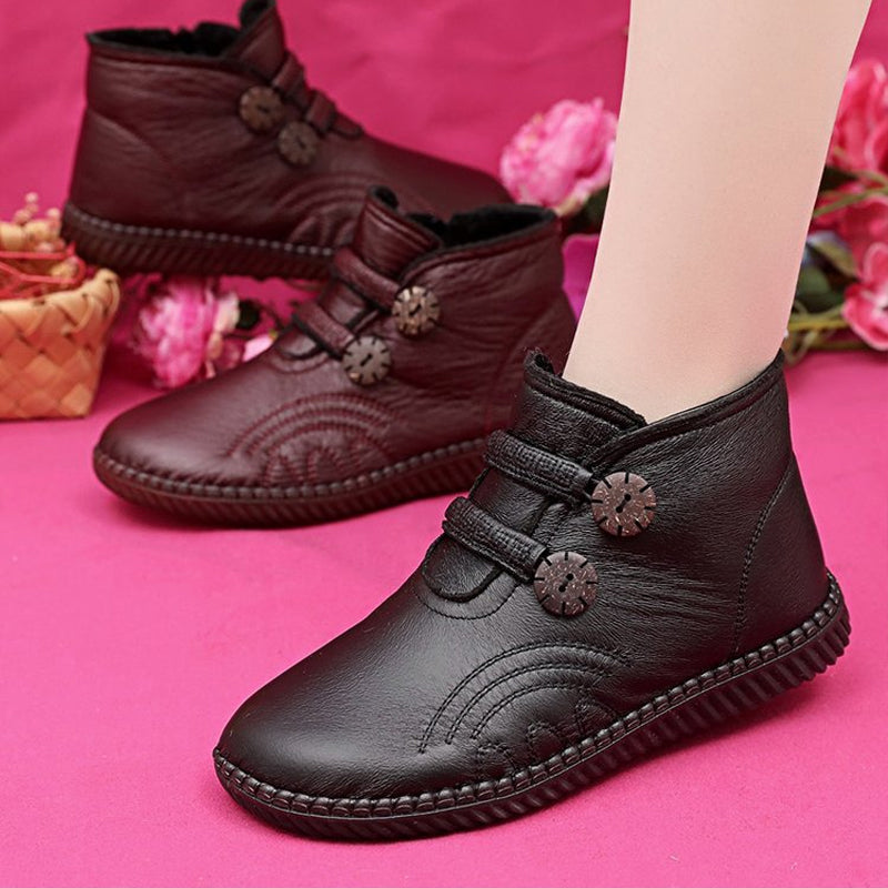 💌【35-40】🔥Pantofi anti-alunecare din catifea de iarna din piele naturala lucrati manual in Italia-3852555
