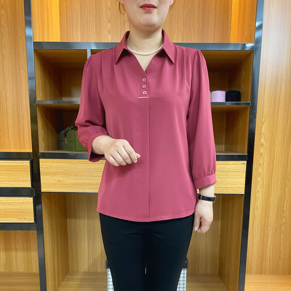 💓2025 noua camasa din sifon cu maneca lunga de toamna——3895146