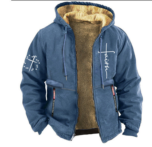 【SLEVA 35 %】【S-3XL】Pánská módní podzimní a zimní ležérní bunda z tlustého sametu ——3895414