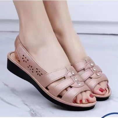 🔥👡【36-40】 2025 sandale noi, cu talpă moale, confortabile, respirabile, cu gură de pește