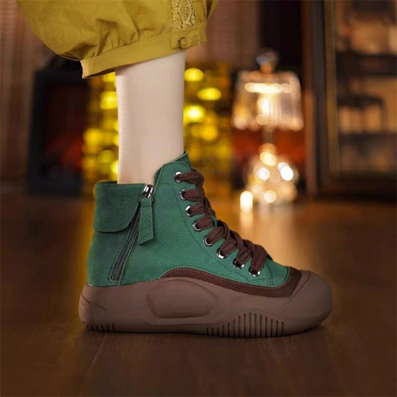 ✨🥾【35-40】2024 Toamna și iarna nou respirabil talpă moale înălțime creștere pantofi casual--3858968