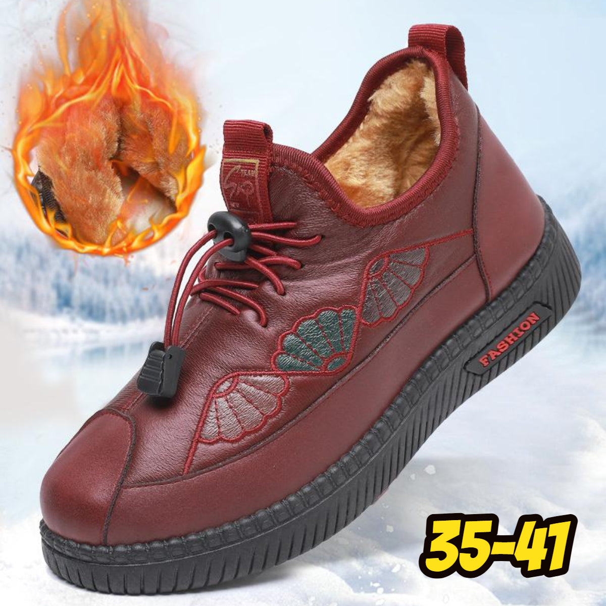 ❤️🔥【35-41】Bavlněné boty s měkkou vlněnou podrážkou, teplé a protiskluzové--3853695