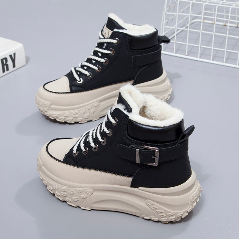 🔥🔥【50% OFF!!!】2024 toamna si iarna stil nou, catifea, talpa groasa, inalta pantofi casual