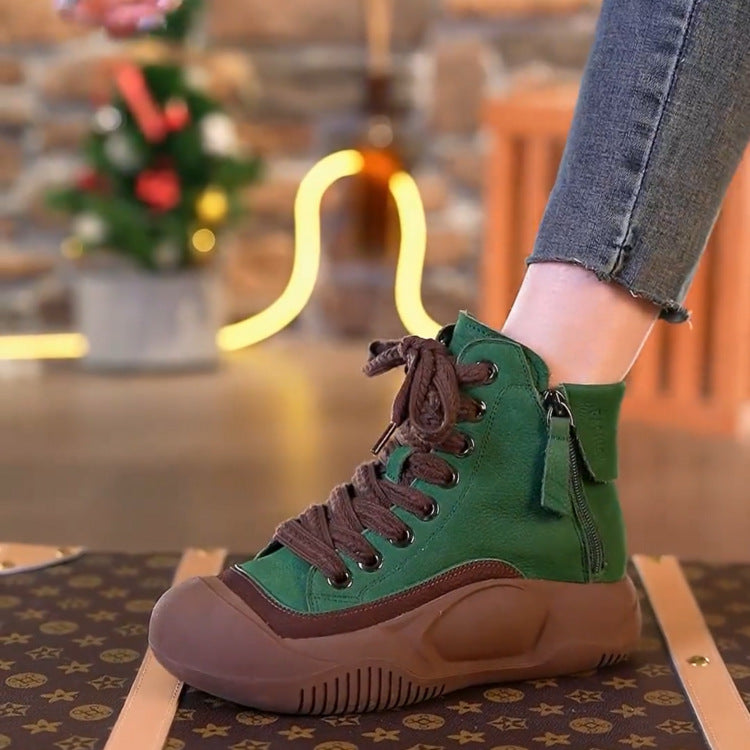 ✨🥾【35-40】2024 Toamna și iarna nou respirabil talpă moale înălțime creștere pantofi casual--3858968