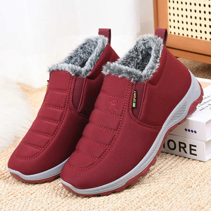 【36-41】👟 Ghete de iarnă din bumbac pentru femei 👵 | Pantofi din bumbac gros cu lână adăugată ✨