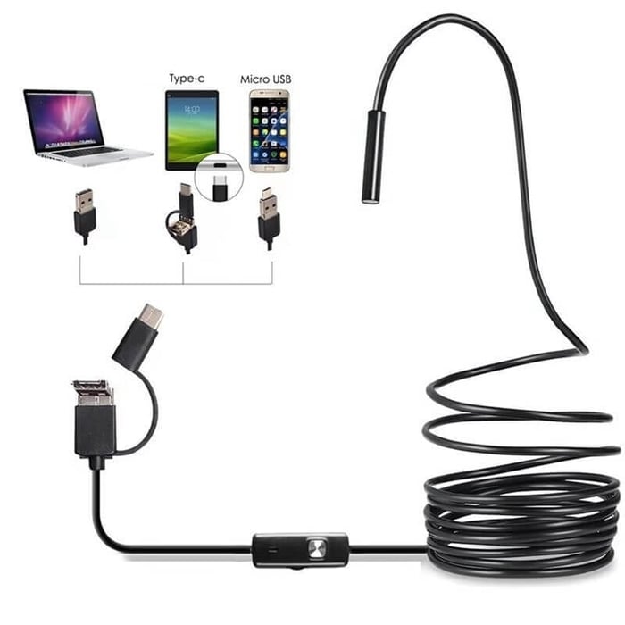 (Typ-C, USB, Micro USB) Endoskop 3 v 1 【1M】