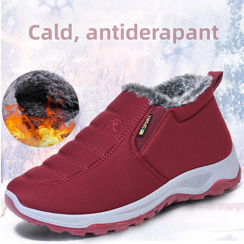 【36-41】👟 Ghete de iarnă din bumbac pentru femei 👵 | Pantofi din bumbac gros cu lână adăugată ✨