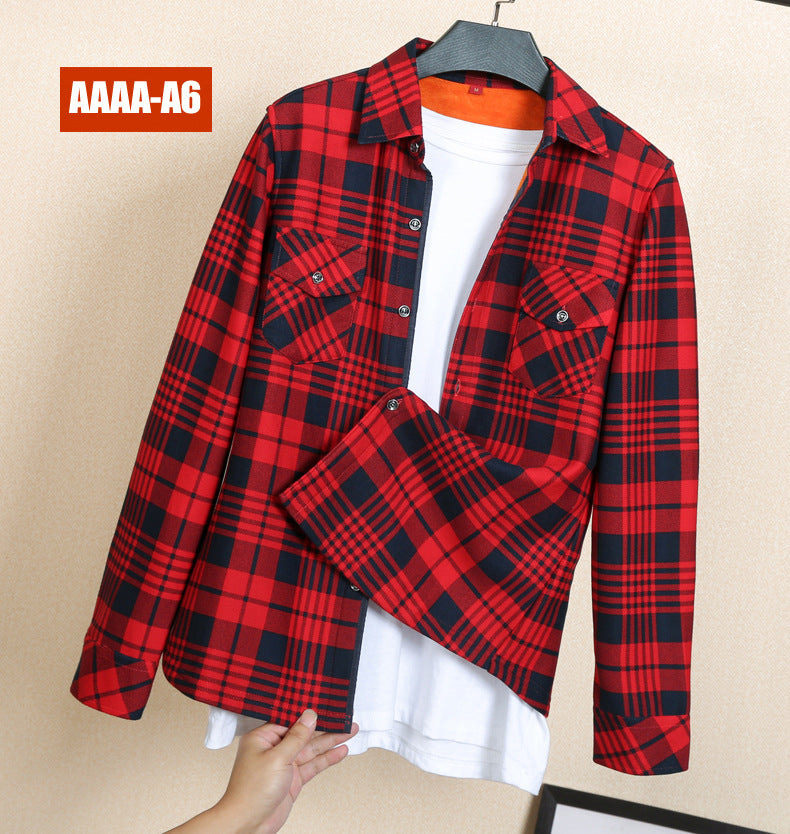 🔥✨【M-4XL】Cămașă de iarnă de damă polar și carouri groase, la modă și subțire cu elasticitate mare——3895151