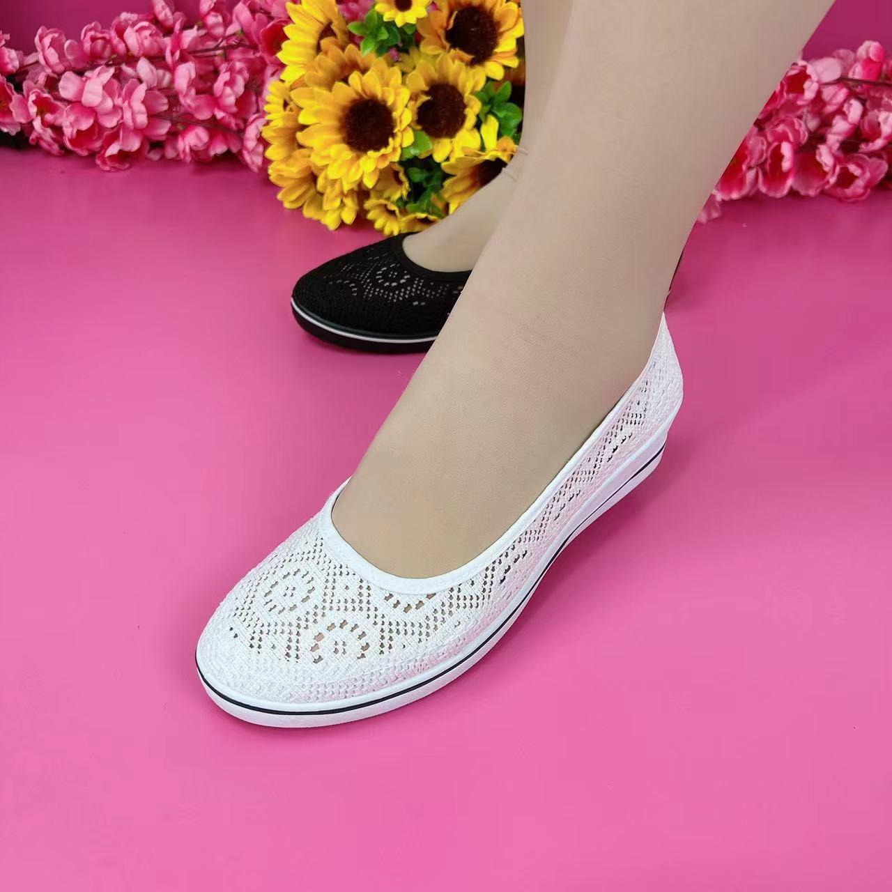 🌺🌺【35-41】🩰 2025 Primăvara și vara stil nou plasă respirabil toc pană pantofi comozi casual