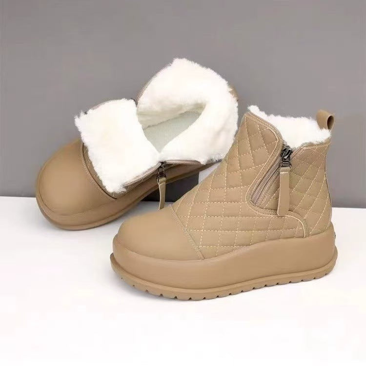 📢【Reducere pe timp limitat】❄️🥰【36-40】 2024 iarna noi cizme calde din piele moale impermeabile pentru zapada--3858855