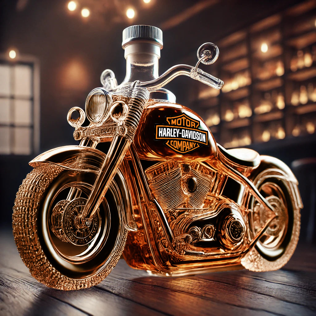 🚗Kreatywna szklana butelka Ciekawa butelka whisky Szklana butelka w stylu motocyklowym