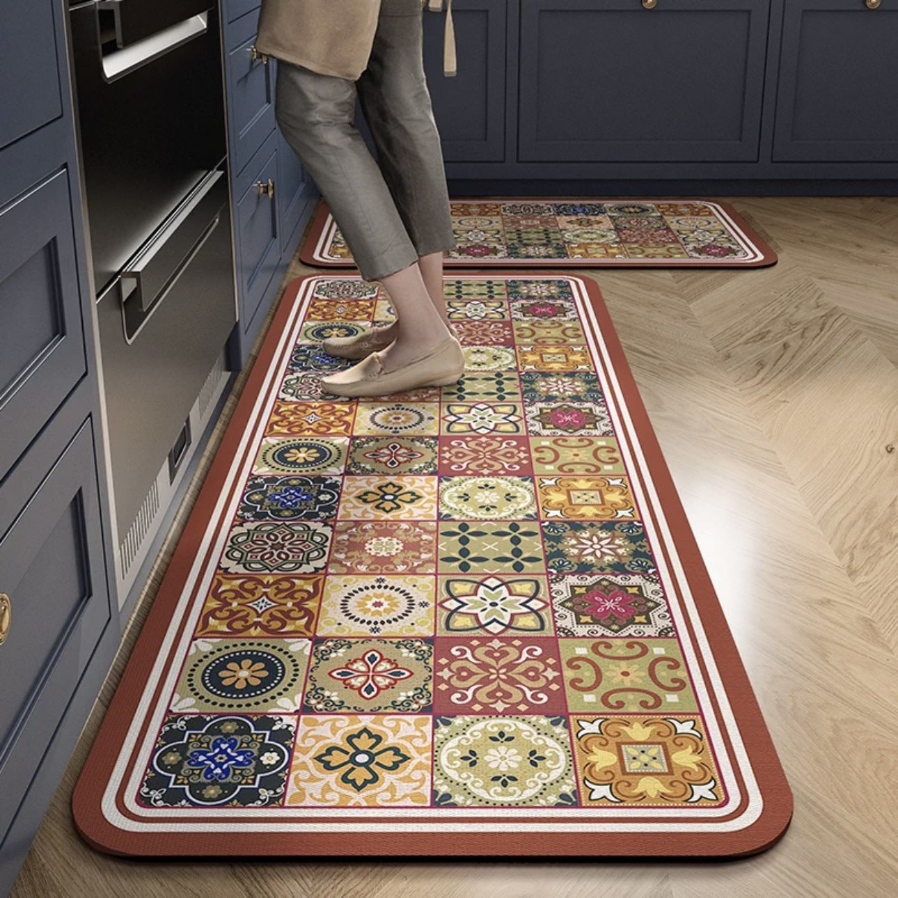 💥💥【se vinde ca pâinea caldă】【40*60+40*120cm】1 set Covoare antiderapante și foarte absorbante pentru bucătărie și baie