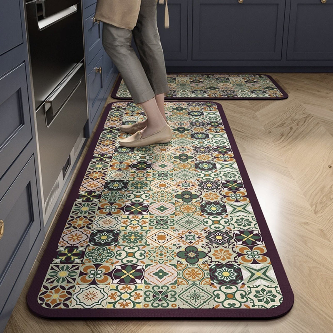 💥💥【se vinde ca pâinea caldă】【40*60+40*120cm】1 set Covoare antiderapante și foarte absorbante pentru bucătărie și baie