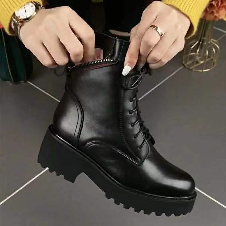 【50%OFF】😍【35-40】 Cizme Martin din fleece calde și anti-alunecare, cu talpă groasă 3851003