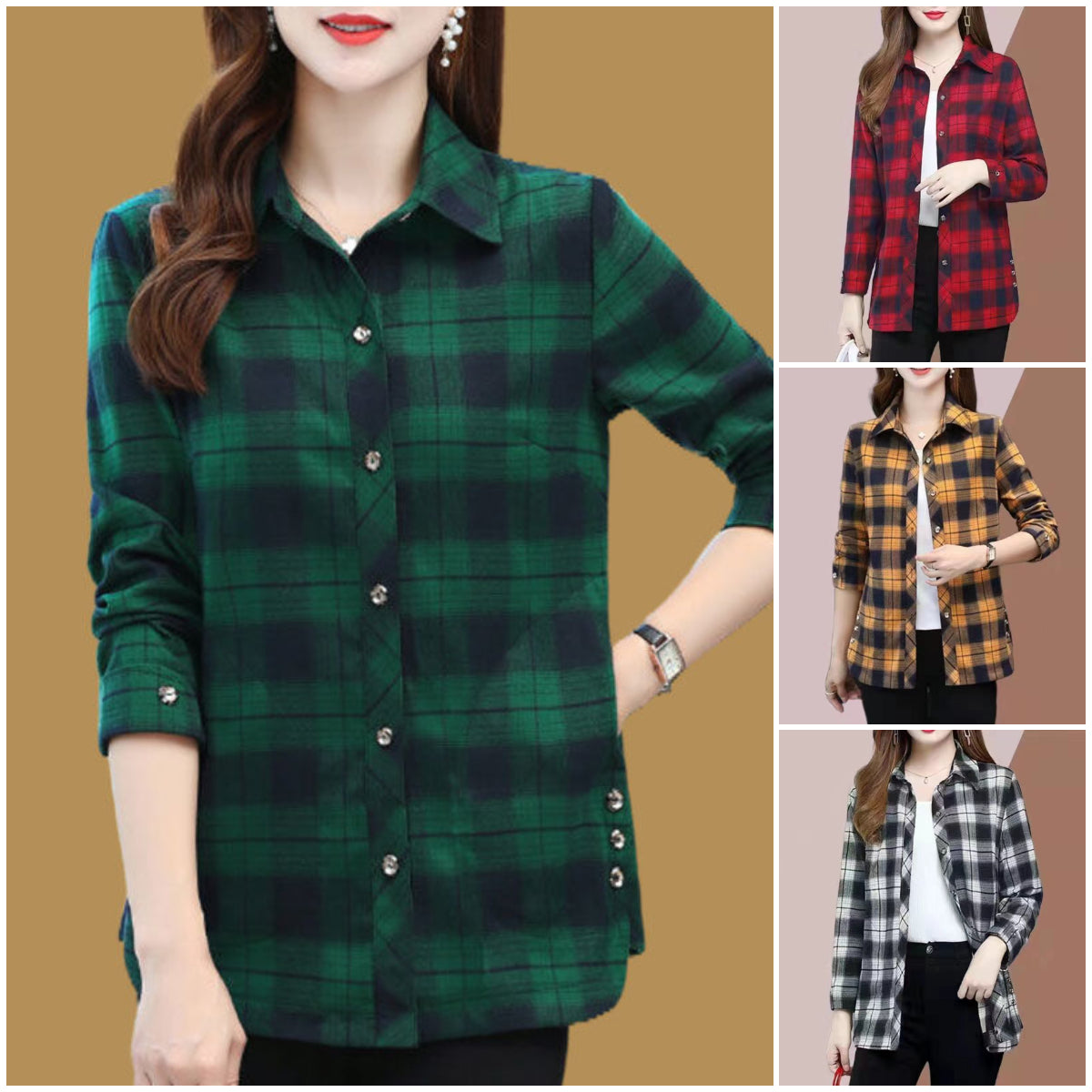 💕【XL-5XL】Noi cămăși în carouri la modă și versatile de toamnă pentru ——3895153