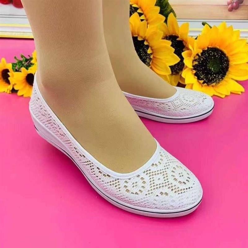 🌺🌺【35-41】🩰 2025 Primăvara și vara stil nou plasă respirabil toc pană pantofi comozi casual