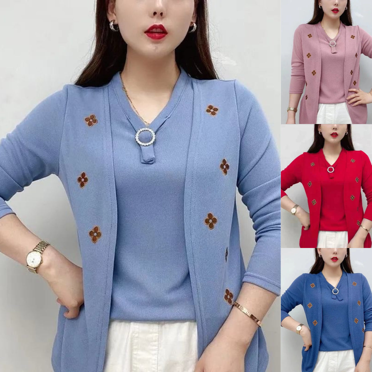 šHaine versatile pentru femei din douÄ piese la modÄ de iarnÄ (M-5XL)āā3895123