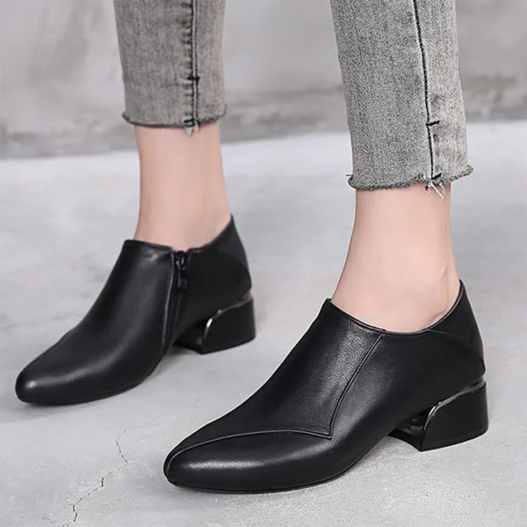 ⏰️【Časově omezený výprodej】👠【35-40】Módní měkké kožené dámské nízké podpatky s měkkou podrážkou