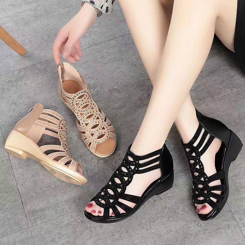 🔥👡【35-40】2025 Sandale noi pentru femei de culoare uni la modă uni