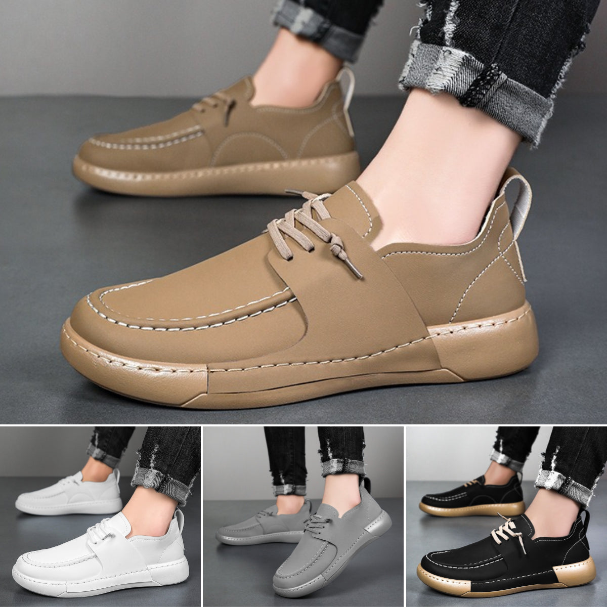 【39-46】2025, pantofi casual anti-alunecare, la modă pentru bărbați, retro
