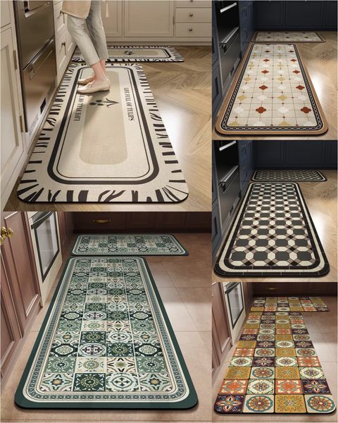 💥💥【se vinde ca pâinea caldă】【40*60+40*120cm】1 set Covoare antiderapante și foarte absorbante pentru bucătărie și baie