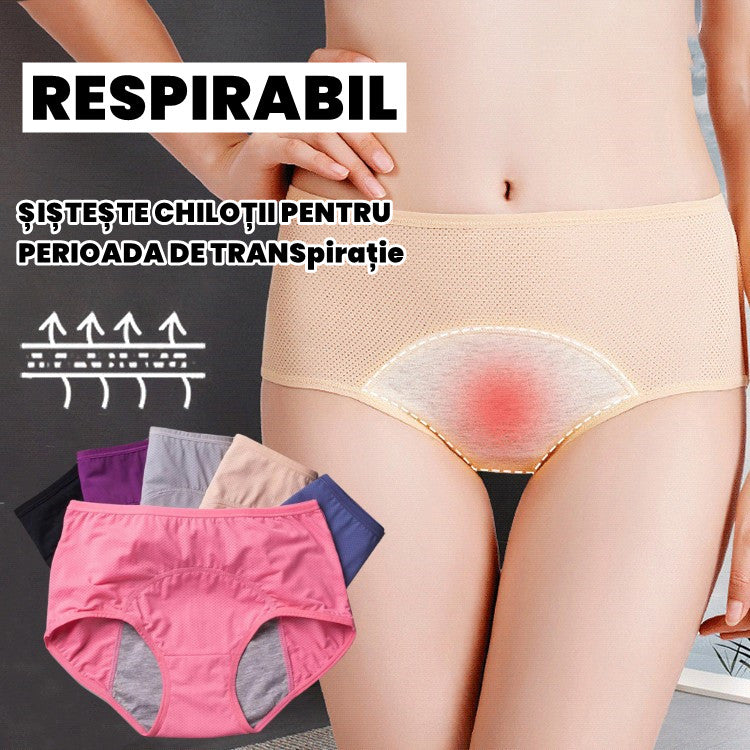 š„ćpachet de 9ćnoi slipi Ć®mbunÄtÄČiČi, cu talie Ć®naltÄ, rezistenti la scurgeri - confortabili Či prietenoČi cu pielea