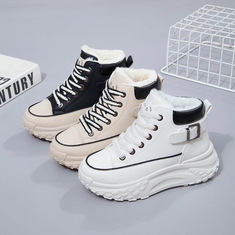 🔥🔥【50% OFF!!!】2024 toamna si iarna stil nou, catifea, talpa groasa, inalta pantofi casual