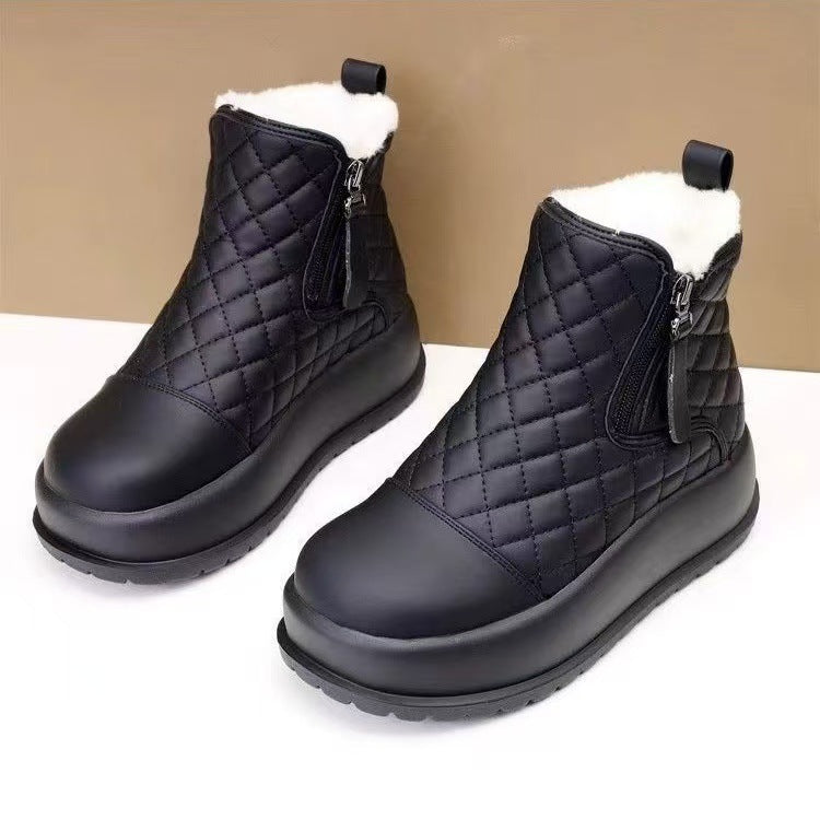 📢【Reducere pe timp limitat】❄️🥰【36-40】 2024 iarna noi cizme calde din piele moale impermeabile pentru zapada--3858855