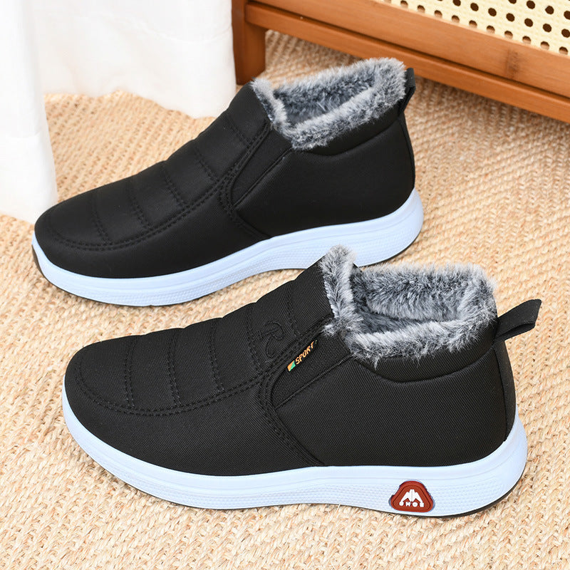 š„ć35-41ćIarna cÄptuČit Či Ć®ngroČat pantofi casual cald anti-alunecare doamnelor cizme de bumbac--3856529