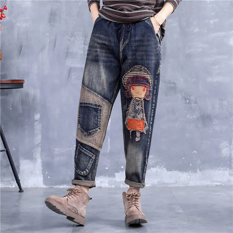 🔥【SLEVA 30 %】【S-5XL】Módní dámské džíny s elastickým pasem, moderní a pohodlné, k dispozici v mnoha velikostech
